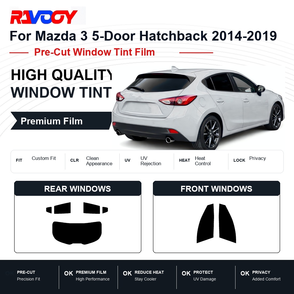 Home Security For Windows - Premium Pre-Cut Window Tint For Mazda