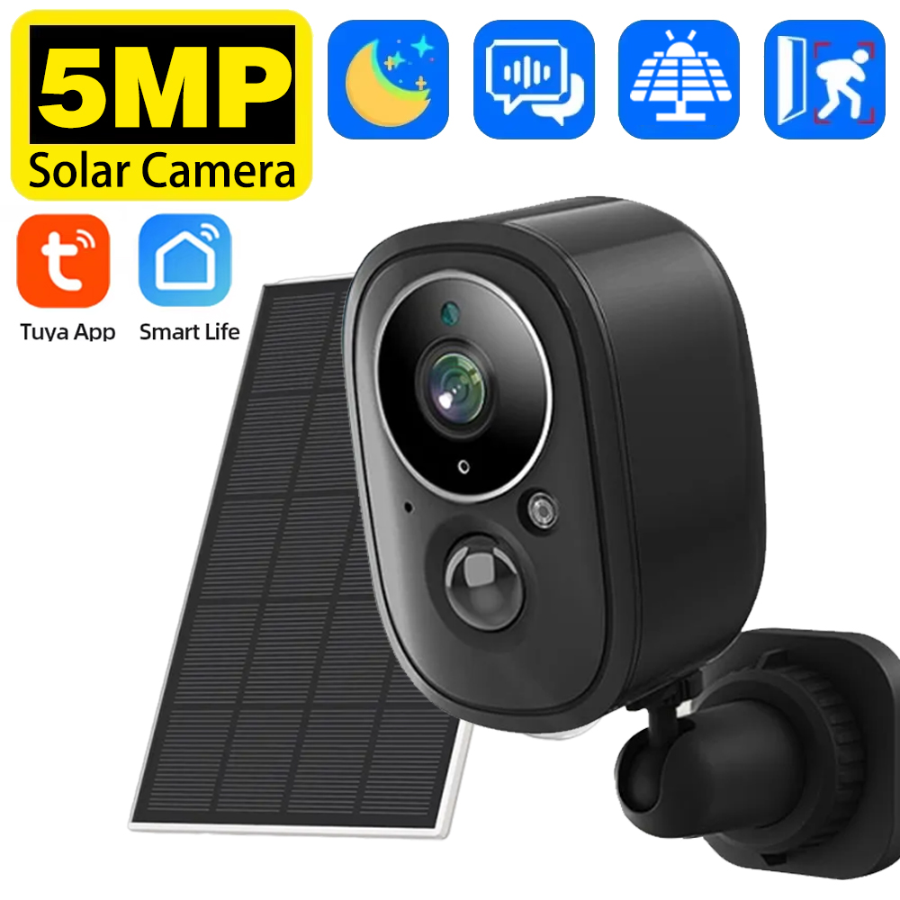 Home Yard Security Cameras - 5MP Smart Life Solar Wifi IP