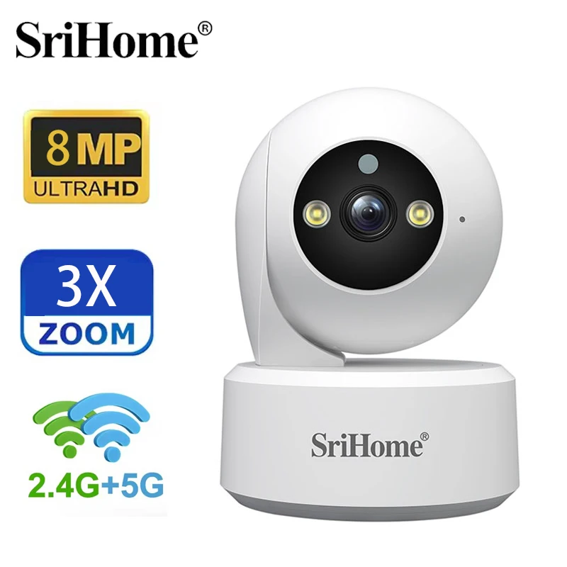 Home Security Kamera - Srihome 5G WiFi Smart IP HD