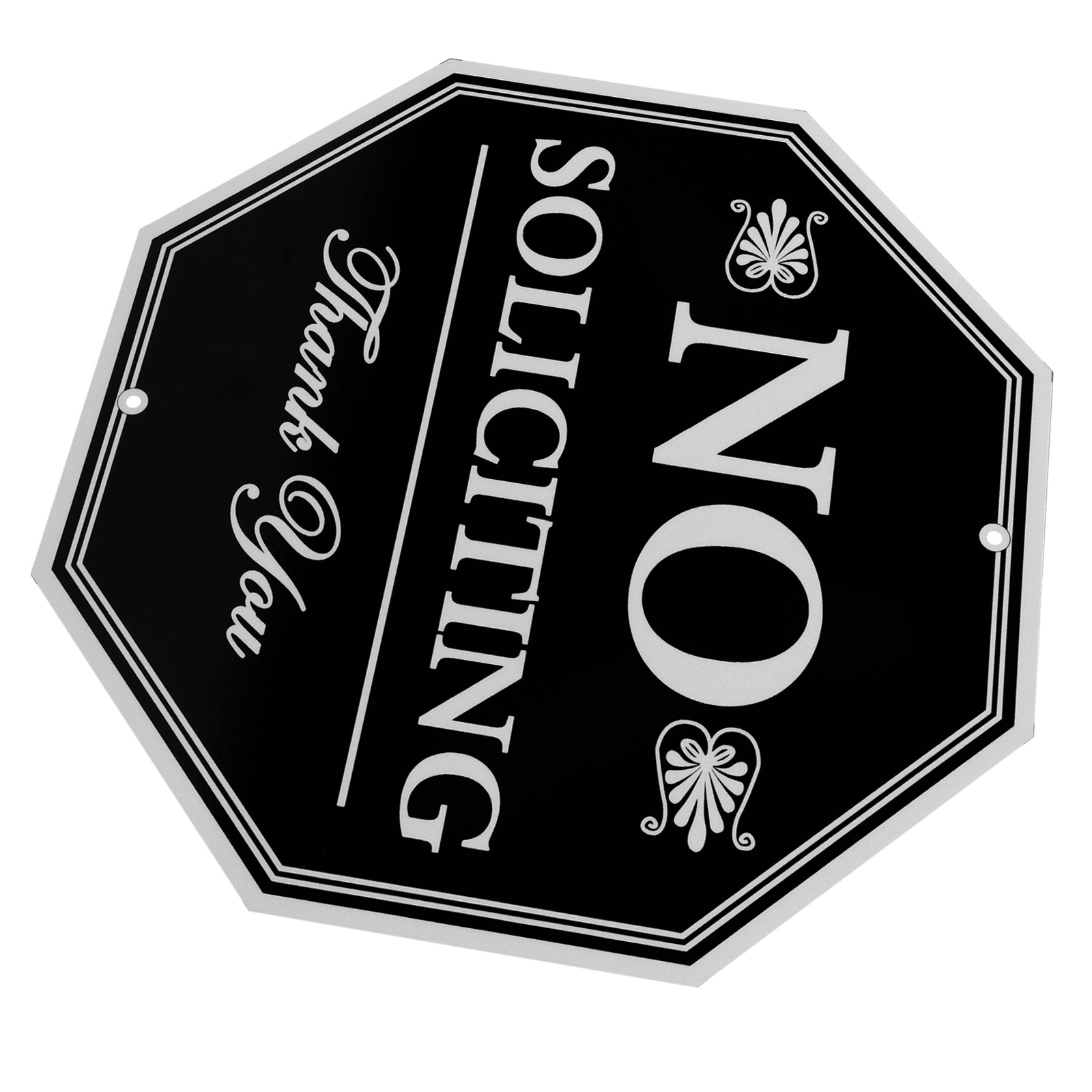 Home Security Outdoor - Waterproof Aluminium No Soliciting Sign for