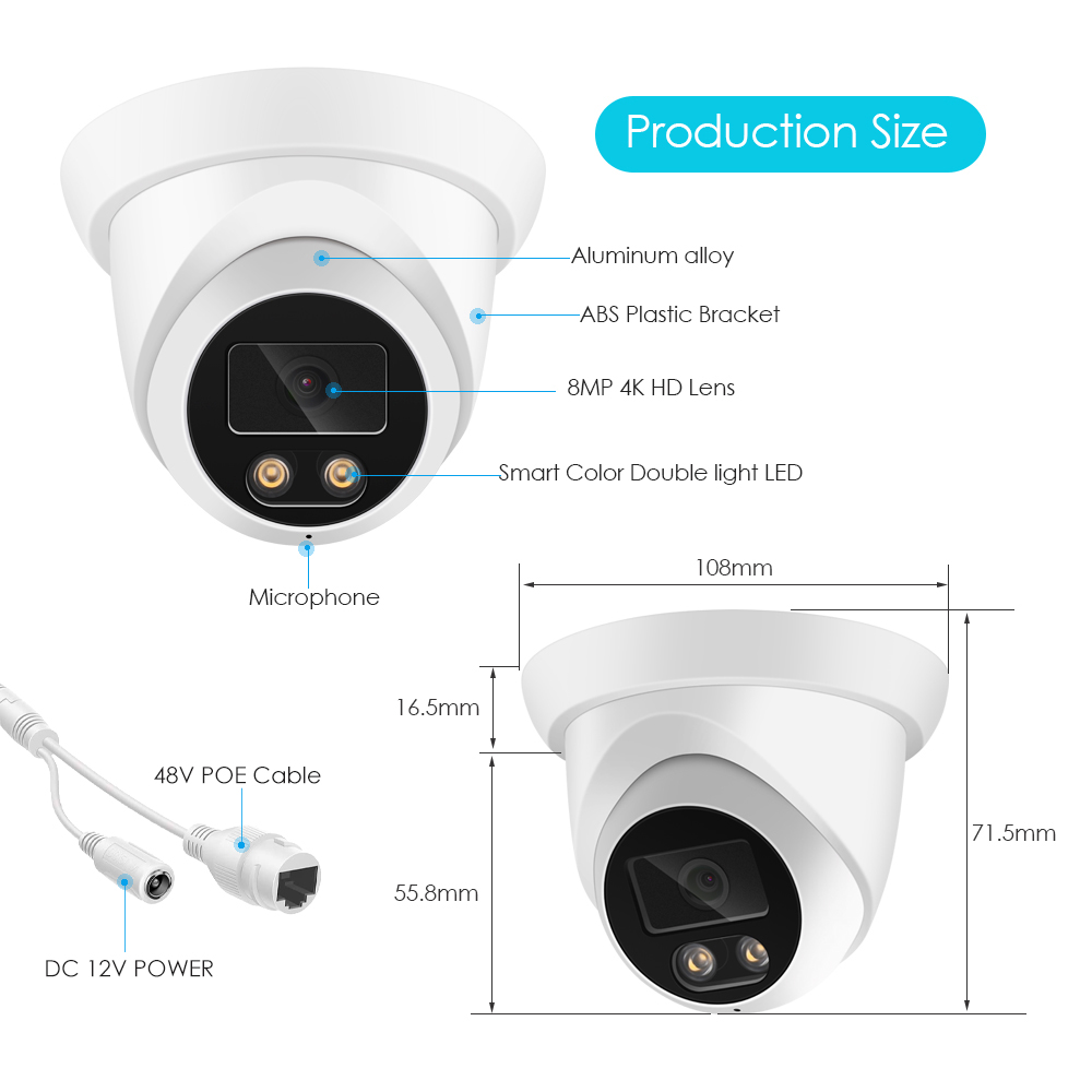 4K 8MP IP Camera Audio Outdoor - Home Security Kamera ulasan dan harga