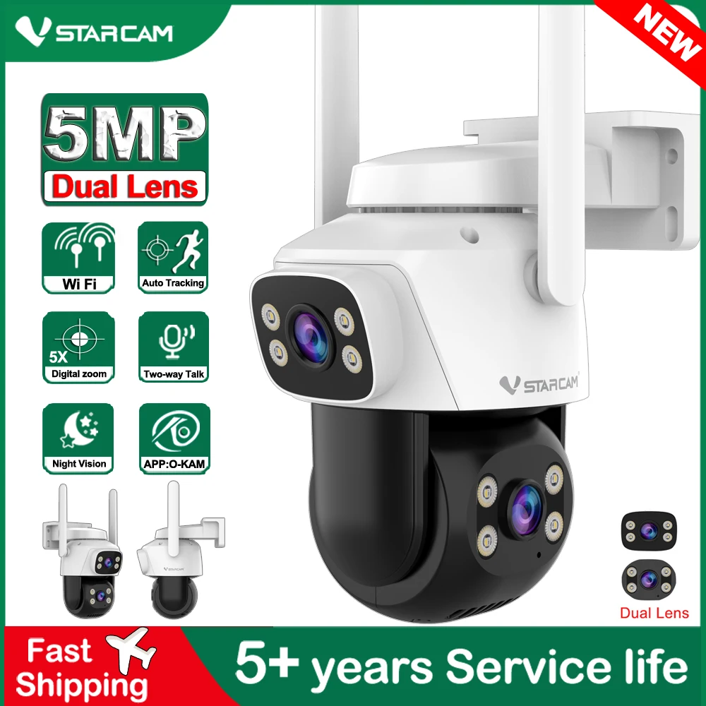 Vstarcam 5.0MP HD Dual Lens Wi - Home Security Kamera ulasan dan harga
