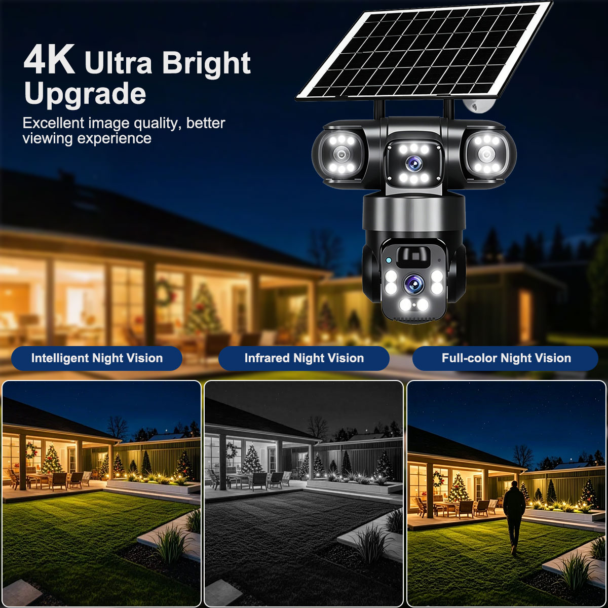Yucutam solar powered outdoor  - Home Yard Security Cameras ulasan dan harga