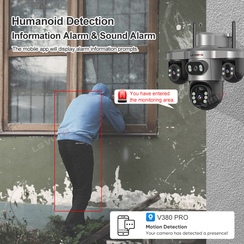 LS VISION Multiple Lens 3 Scre - Home Yard Security Cameras ulasan dan harga