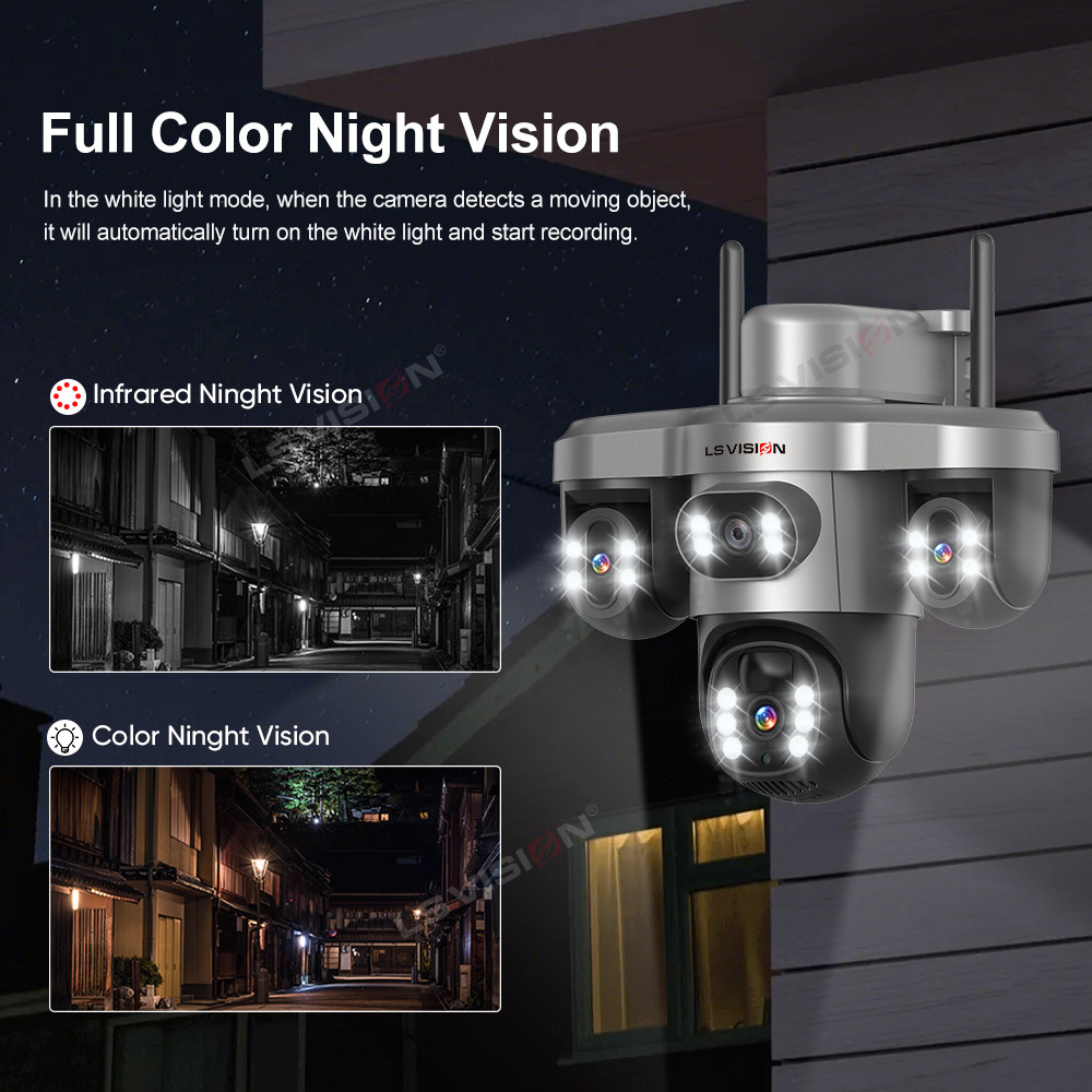 LS VISION Multiple Lens 3 Scre - Home Yard Security Cameras ulasan dan harga