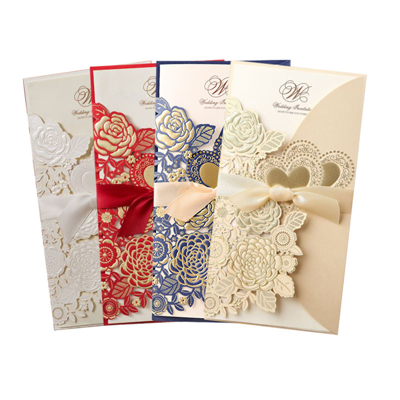 5/10Pcs Laser Cut Wedding Invi - Home Security Laser ulasan dan harga