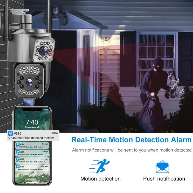 8MP WIFI IP Camera 4K PTZ Dual - Home Security Kamera ulasan dan harga