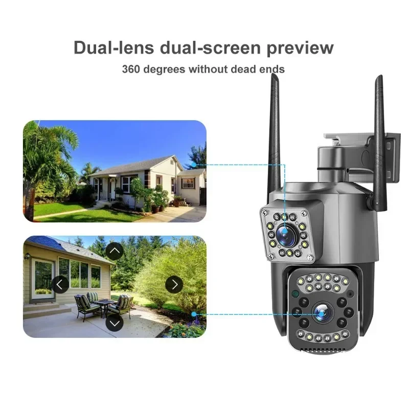 8MP WIFI IP Camera 4K PTZ Dual - Home Security Kamera ulasan dan harga