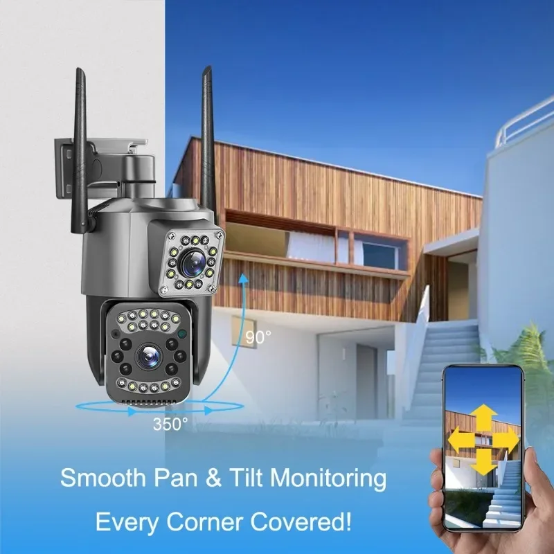 8MP WIFI IP Camera 4K PTZ Dual - Home Security Kamera ulasan dan harga