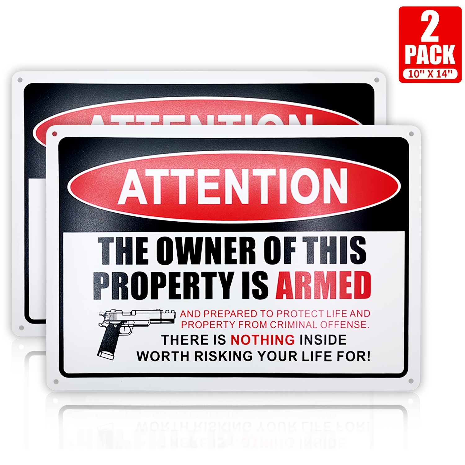 Armed Property Security Signs  - Home Security Outdoor ulasan dan harga
