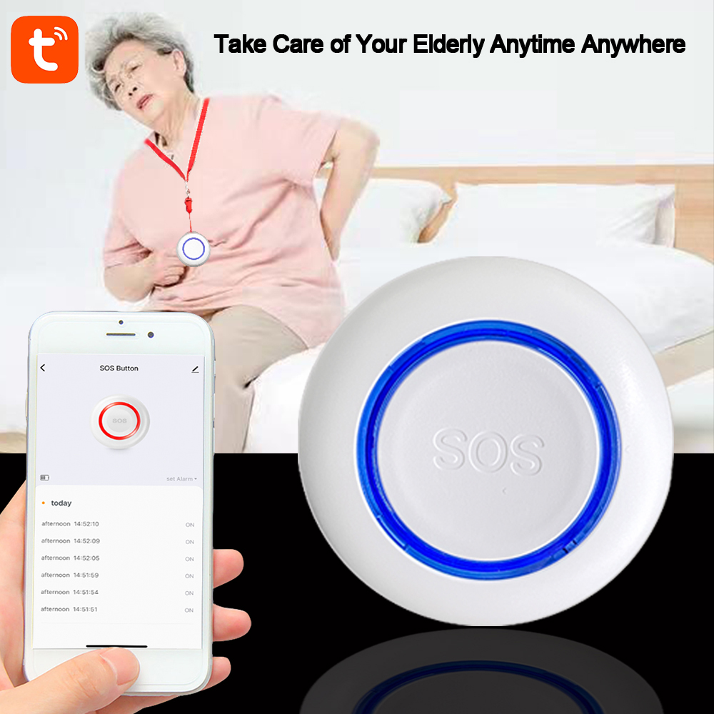 Tuya WiFi SOS Alarm Button Bat - Home Security Outdoor ulasan dan harga