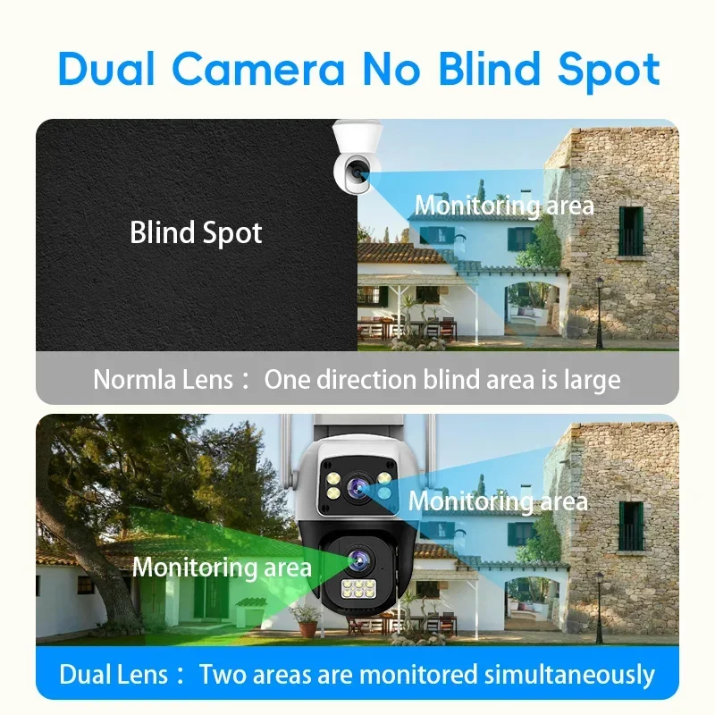 8MP 4K WIFI IP Camera PTZ Outd - Home Yard Security Cameras ulasan dan harga