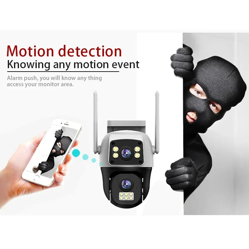 8MP 4K WIFI IP Camera PTZ Outd - Home Yard Security Cameras ulasan dan harga