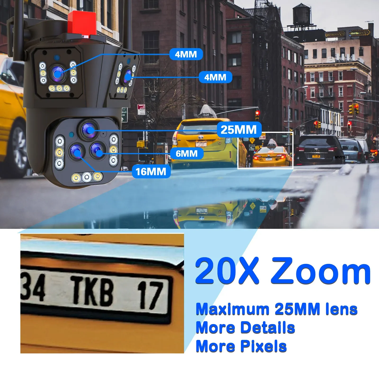 Ultra 20MP 10K WIFI PTZ Contro - Home Yard Security Cameras ulasan dan harga