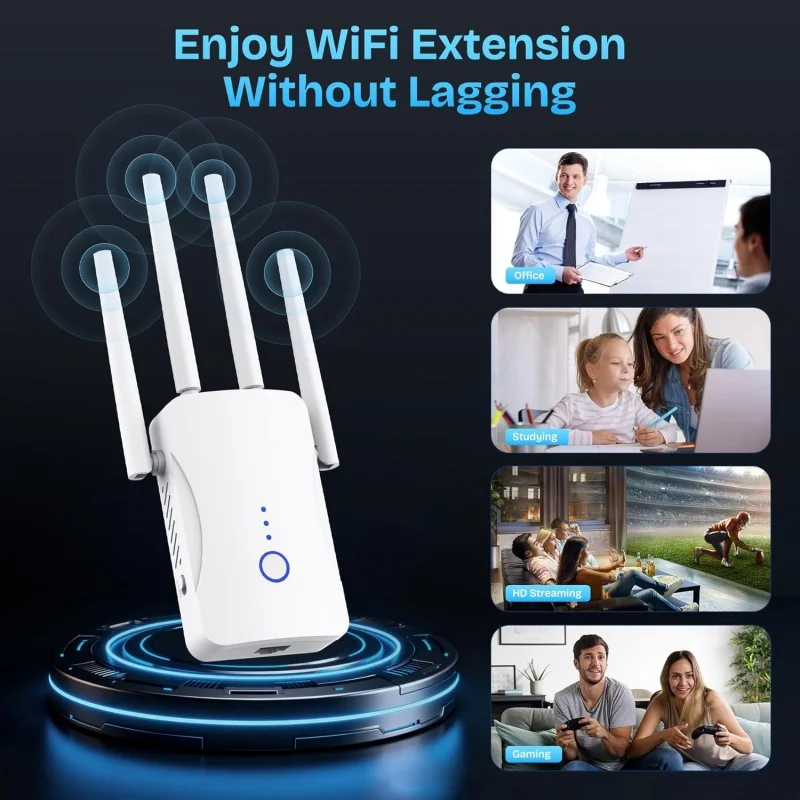 1200Mbps Dual Band WiFi Repeat - Home Security Outdoor ulasan dan harga
