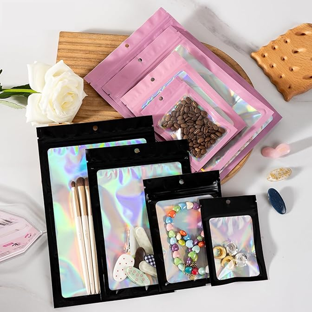 10-1000Pcs Holographic Ziplock - Home Security Laser ulasan dan harga
