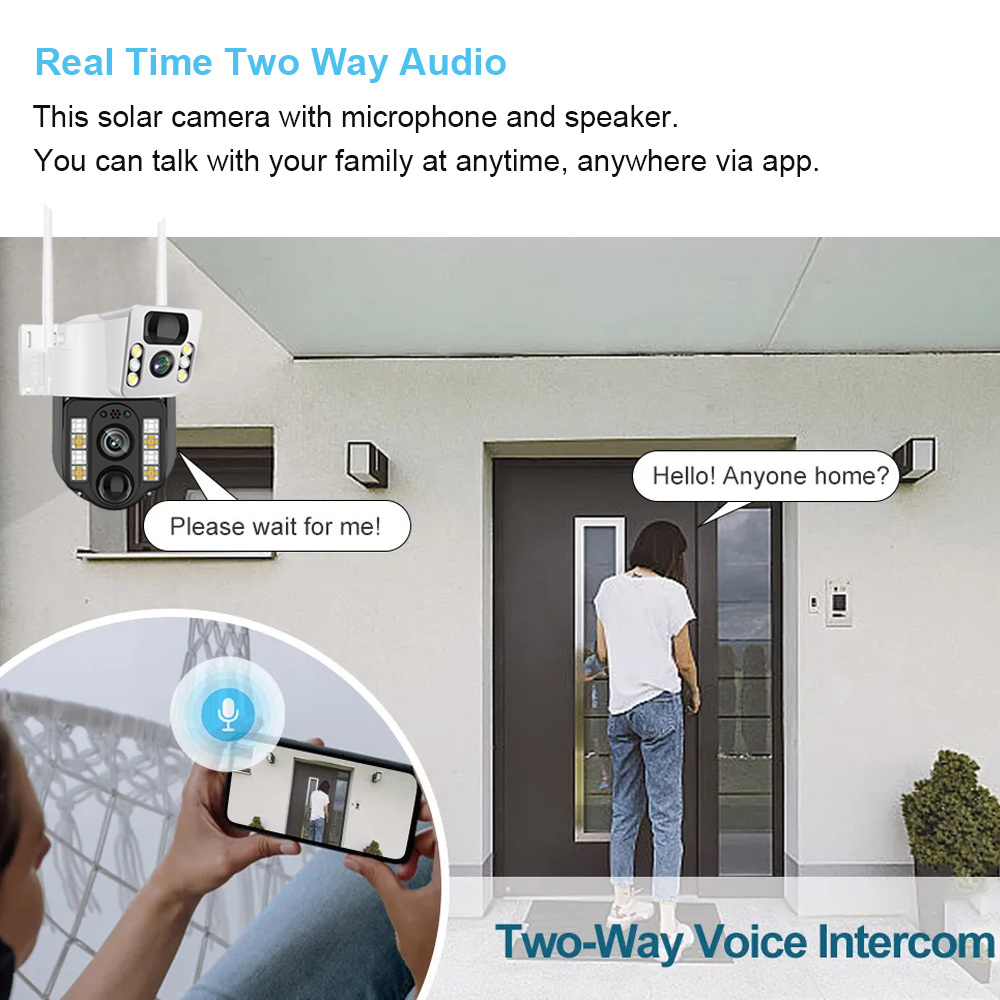 WiFi/4G Solar Camera IP CCTV S - Home Security Bell ulasan dan harga