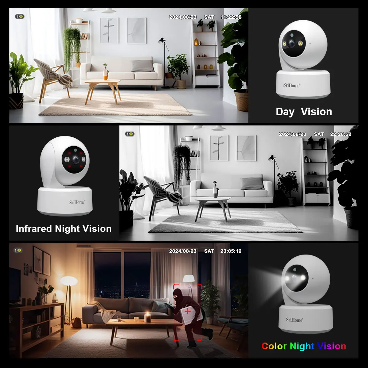 Srihome 5G WiFi Smart IP HD Ca - Home Security Kamera ulasan dan harga