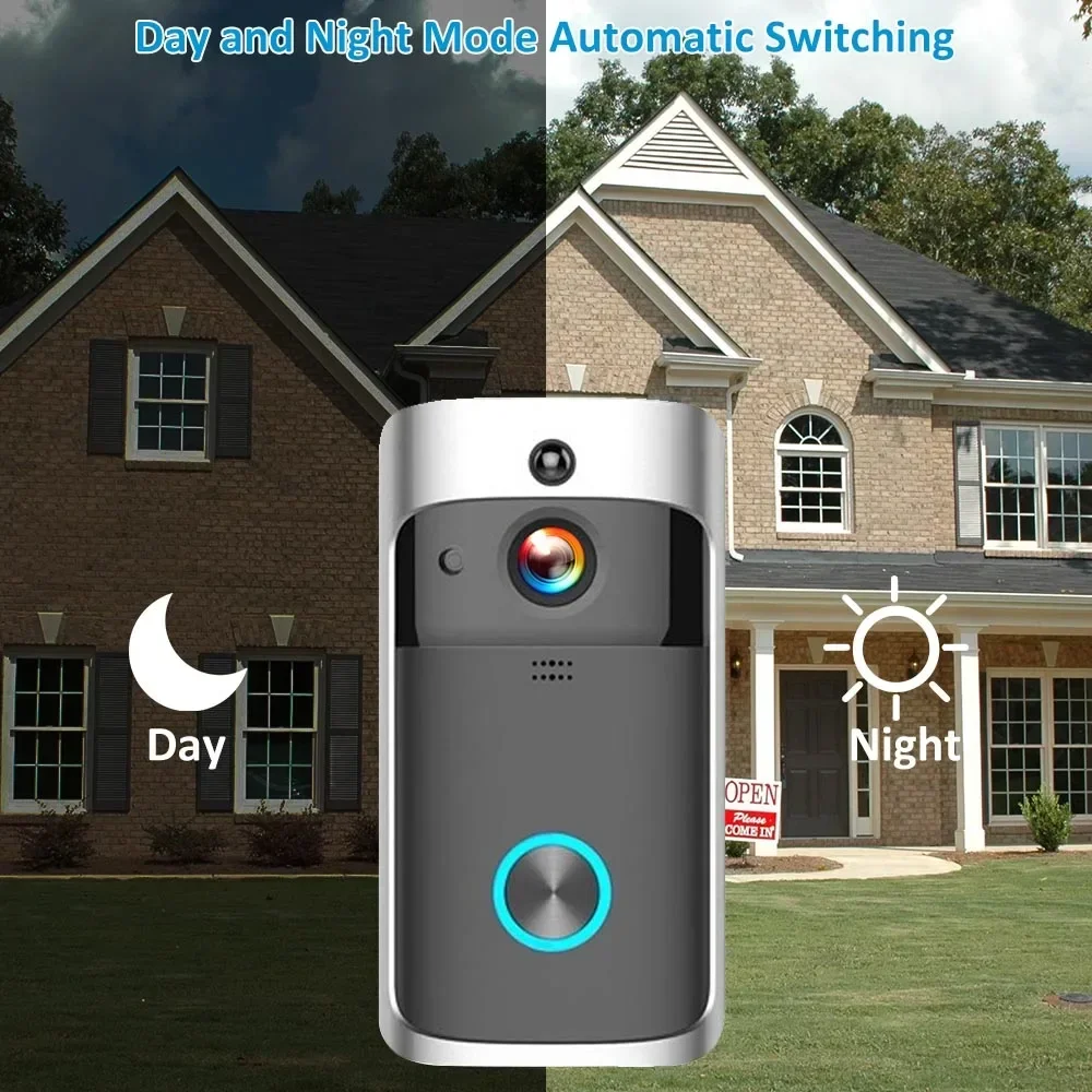 720P HD Smart Home Wireless WI - Home Security Bell ulasan dan harga