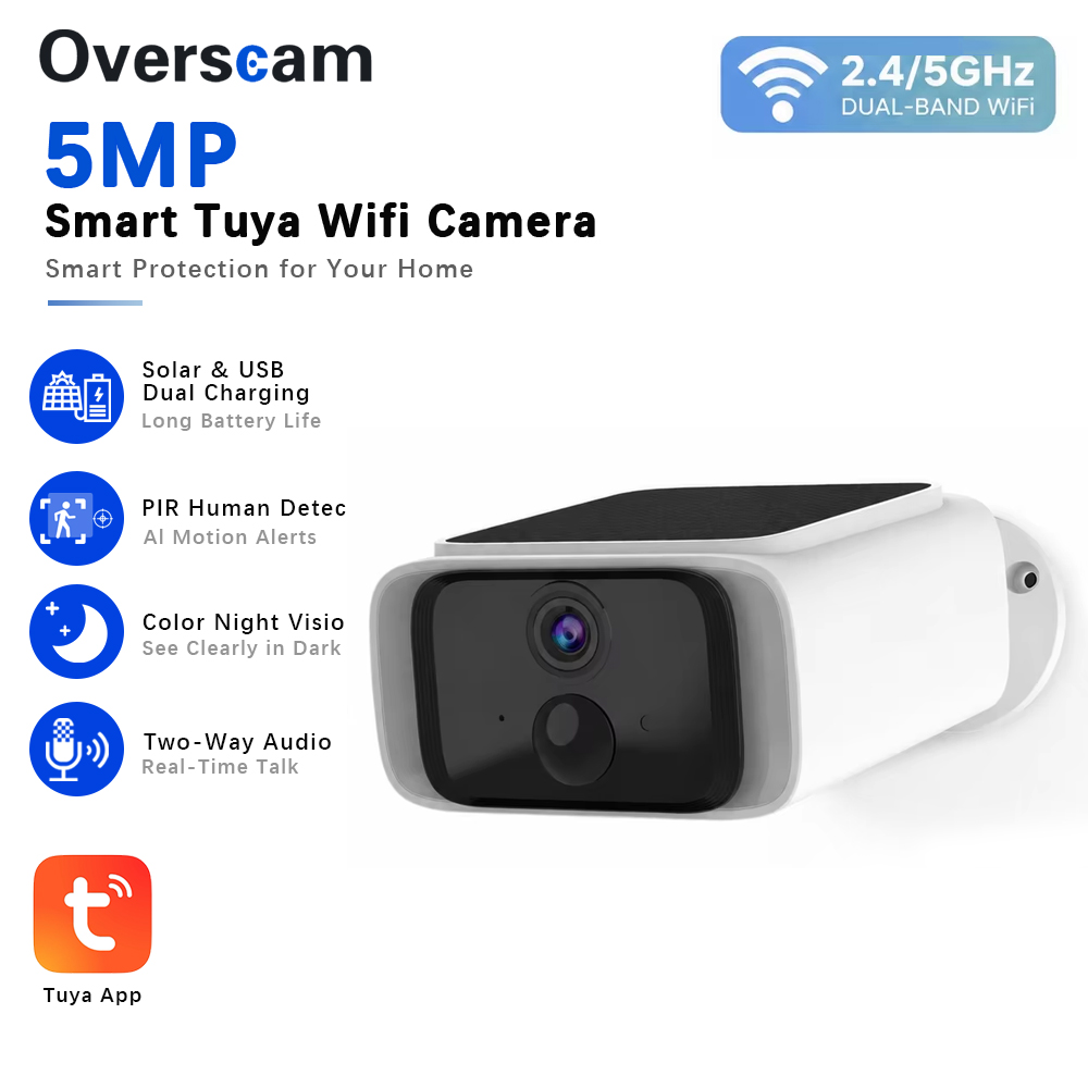 Tuya 5MP Solar Security Camera - Home Security Kamera ulasan dan harga