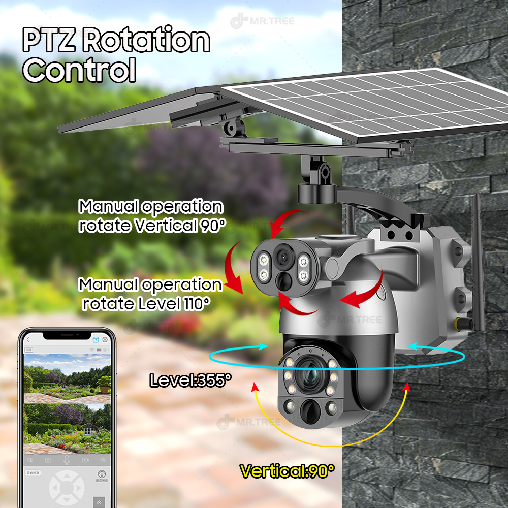 4K 50X Optical Zoom Dual Lens  - Home Yard Security Cameras ulasan dan harga