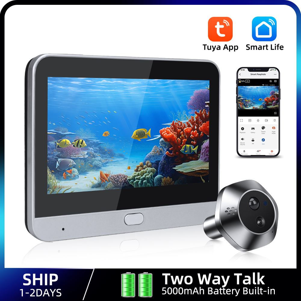 1080P WiFi Peephole Tuya Smart - Home Security Bell ulasan dan harga